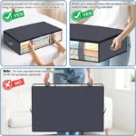4 Pack Under Bed Storage Containers Blanket Storage Bag Shoe Storage And Organization Space-Saving Bedding Organizer For Bedroom - Image 11
