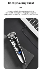 Electric Shaver Man Rechargeable Razor Shaving Knife Whisker Knife Household Portable Floating Three Tip Water Wash - Image 17