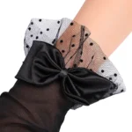 Lace Bowknot Gloves Nightclub Gloves Short Gloves Wedding Party Gowns Gloves Women Gloves Stage Wrist Length Gloves - Image 10