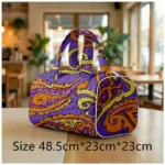 Quilted Tote Bag Men Women Large Hobo Purse Boho Chic Shoulder Bag Unique Paisley Print Beach Bag Spacious Travel Tote Handbag - Image 11