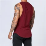 Muscle Exercise Tank Tops Men Summer Drop Armhole Vest Gym Clothing Cotton Singlet Cut Off Sleeveless T Shirt Bodybuilding Top - Image 10