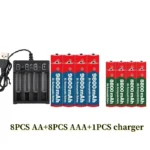 NEW 1.5V AA9800mAh+AAA8800mAh+USBcharger 1.5V, Rechargeable Nickel Hydrogen Battery, Used for Electronic Toys,  Camera Batteries - Image 14