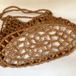 Handmade Woven Beaded Handbag For Women Exquisite Hollow-out Wooden Beaded Shoulder Bag Female Beach Bag - Image 11