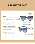 Women's Cat Eye Sunglasses Retro Butterfly Sunglasses Women's Fashion Mountaineering Sunglasses - Image 16