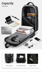 Black Smart Computer Laptop Bags for Men Backpack New Waterproof Student Outdoor Backpack Travel Bag Backpack Hard Shell - Image 14