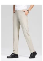 New Men's Business Office Party Suit Pants Spring Summer  Loose Ice Silk Breathable Pants Casual Trousers Male Straight Pants - Image 31