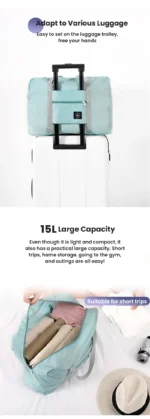 Foldable Travel Duffel Bag for Airlines Carry on Bag for Women and Girls Lightweight Large Capacity Sports Weekend Trip Overnigh - Image 14