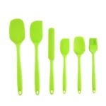 Silicone Kitchenware 6-Piece Set, Cream Scraper, Spatula, Oil Brush, Size Scraper Set Baking Tool, Non-Integrated Hand - Image 9