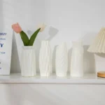Nordic Vases Pure White Plastic Vases Imitation Ceramic Flower Vases Desktop Flowerpot Wedding Decor Home Ornament - Image 38