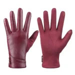 Genuine Leather Gloves for Women Soft Sheepskin Warm Touchscreen Gloves Fashion Women Leather Gloves Winter - Image 9