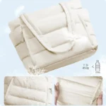 Tote Bag for Women, Lightweight Puffy Tote Bag with Compartments Shoulder Bag Handbag for Travel, Work, Gym - Image 3