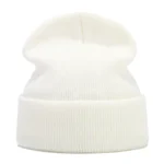 Knitted hats for men and women in autumn and winter, pure color, simple and versatile. Knitted hats with pullovers and cold hats - Image 7
