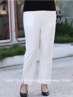 Office Formal Plus Size Pants For Women 7XL 6XL 5XL 4XL White Straight Girls High Waisted Lady Black Work Spring Summer Trousers - Image 22