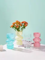 Retro Irregular Home Glass Vase Living Room Dining Table LLuxury Decoration Flower Vases - Image 6