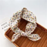 Floral Polka Dot Square Scarf Cotton Scarves Headband Headscarf Decoration Women Flower Kerchief Neckerchief Head Wrap Bandanas - Image 56