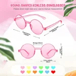 Festival Fashion Sunglasses Circular Sunglasses Trendy Ocean Sunglasses Colorful Sunglasses For Parties Candy-Colored Glasses - Image 3