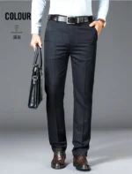 New Business Casual Suit Pants Men Solid High Waist Straight Office Formal Trousers Mens Classic Style Suit Long Pants Plus Size - Image 8