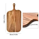 Wooden Cutting Boards for Kitchen Wooden Charcuterie Board with Handle Double-Sided Serving Plates for Kitchen Cheese Commercial - Image 7