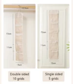 5/10 Pockets Underwear Socks Hanging Organizers Behind Door Storage Wardrobe Hanging Storage Bag Closet Organizer - Image 26
