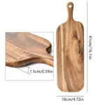 Wooden Cutting Boards for Kitchen Wooden Charcuterie Board with Handle Double-Sided Serving Plates for Kitchen Cheese Commercial - Image 10
