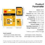 KODAK Micro SD Card RED Memory Card with Adapte 32GB MicroSDHC 64GB MicroSDXC MicroSD C10 A1 TF Flash Cards Cartao De Memoria - Image 20