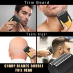 Professional Electric Shaver for Men, Rechargeable Double Foil Shaver for Home, Ideal Gift for Boyfriends, Fathers or Brothers - Image 6