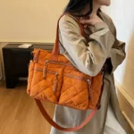 Large capacity Tote Bags for Women Shoulder Side Bag Fashion Space cotton Shopping Bags Multi-pocket Messenger Bag Lady Handbags - Image 15