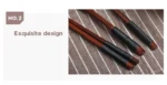 3 Pieces Tableware Natural Wood Dinnerware Spoon Chopsticks Fork Dinner Portable Tableware Grain Household Kitchen Cutlery Set - Image 15