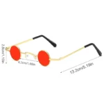 Vintage Sunglasses Round Steampunk Sunglasses Round Metal Frame Small Round Sunglasses Gothic Sunglasses Hippy Glasses - Image 2