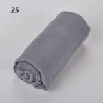 Sparsil Women Summer Soft Retro Tassels Solid Color 180x90 Shawls Female Thin Wraps Hijab Beach Holiday Scarf - Image 19
