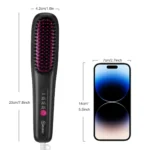 Hair Straightening Brush Portable Home Negative Ion Straightener with Multi-Heat Settings 3-Temp Ceramic Damage-Free Styling - Image 13