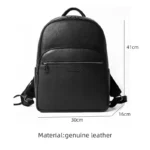 New Brand Genuine Leather Men Backpacks Fashion Real Natural Leather Student Backpack Boy Luxury Computer Laptop Bags - Image 15