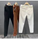 Casual Slim Fit Men's West Pants Thin Non-Ironed Business Suit Pants Comfortable Lightweight Breathable Cotton Summer Leisure... - Image 14