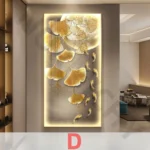 Led Light  Decorate living room dining room  orridor Bedroom staircase Simple Modern Hanging Painting Mural Ginkgo Mural Lamp - Image 7