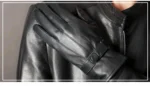 100% Genuine Leather Gloves for Men Winter Sheepskin Plus Fleece Real Leather Gloves Brown Man Outdoor Cycling Windproof Gloves - Image 9