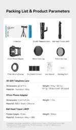APEXEL Zoom Lens 20x-60x Telephoto Telescope Lenses Universal High Power Tele for Bird-watching Camping iPhone Android Phones - Image 19