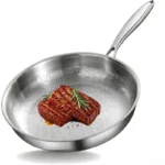 10”/11”/12” Tri-Ply Stainless Steel Frying Pan 3-layer Kitchen Cooking pans Fast Heating Chef's pan with Ergonomic Handles - Image 10