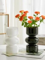 Retro Irregular Home Glass Vase Living Room Dining Table LLuxury Decoration Flower Vases - Image 2