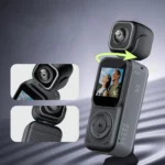 4K Vlogging Camera WiFi Pocket Action Camera with Dual Front & Rear Cameras Split-Screen LCD for Sport Outdoor Riding Travel - Image 9