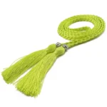 160cm Thin Woven Rope Waistband Tassle Dress Tassles Belts Waist Chain Waist Rope Braided Belts - Image 10