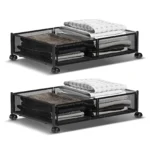 Foldable Under Bed Storage Container with Wheels Multifunctional Home Dorm Toys Clothes Books Shoes Storage Bins Visible