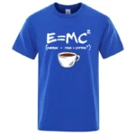 Summer Men T-shirt Cotton Blend Casual Funny Energy=Milk+Coffee Print Men Cool Loose O-neck Tops For Men Short Sleeve Male Tees - Image 5