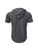 Men T Shirts  Summer Slim Fitness Hooded Short-Sleeved Bodybuilding Quick Dry Tshirt Male Gym Clothes Breathable Sports Tops - Image 27
