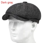 Retro Newsboy Caps Men British Painters Hats Autumn Winter Berets Herringbone Flat Cap Hip Hop Berets - Image 12