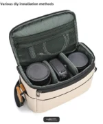 Camera bags, outdoor travel camera shoulder bags, waterproof, camera bags with detachable partitions and shoulder straps - Image 18