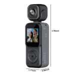 4K Vlogging Camera WiFi Pocket Action Camera with Dual Front & Rear Cameras Split-Screen LCD for Sport Outdoor Riding Travel - Image 16