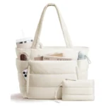 Tote Bag for Women, Lightweight Puffy Tote Bag with Compartments Shoulder Bag Handbag for Travel, Work, Gym - Image 11