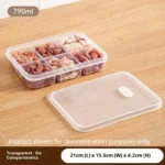 Refrigerator Food Storage Containers, Suitable For Meat And Other Food, Food-grade Airtight Containers, 2/4/6 Compartments. - Image 8