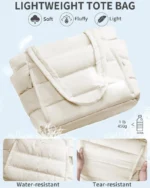 Tote Bag for Women, Lightweight Puffy Tote Bag with Compartments Shoulder Bag Handbag for Travel, Work, Gym - Image 22