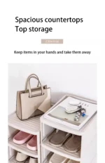 Simple Shoe racks Narrow mouth Shoe cabinet Dormitory Indoors Multilayer Dustproof Domestic Shoebox Receive Shelf - Image 15